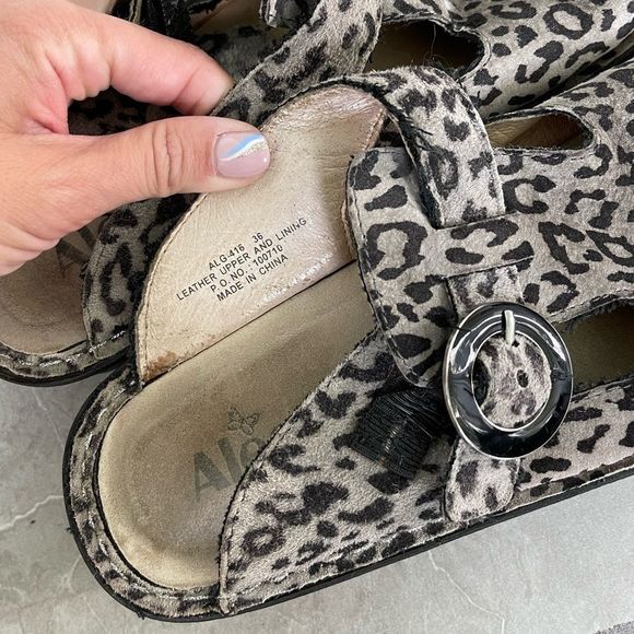 Alegria Classic Clog Slip On Shoes Tan Leopard 36 - Picture 6 of 6